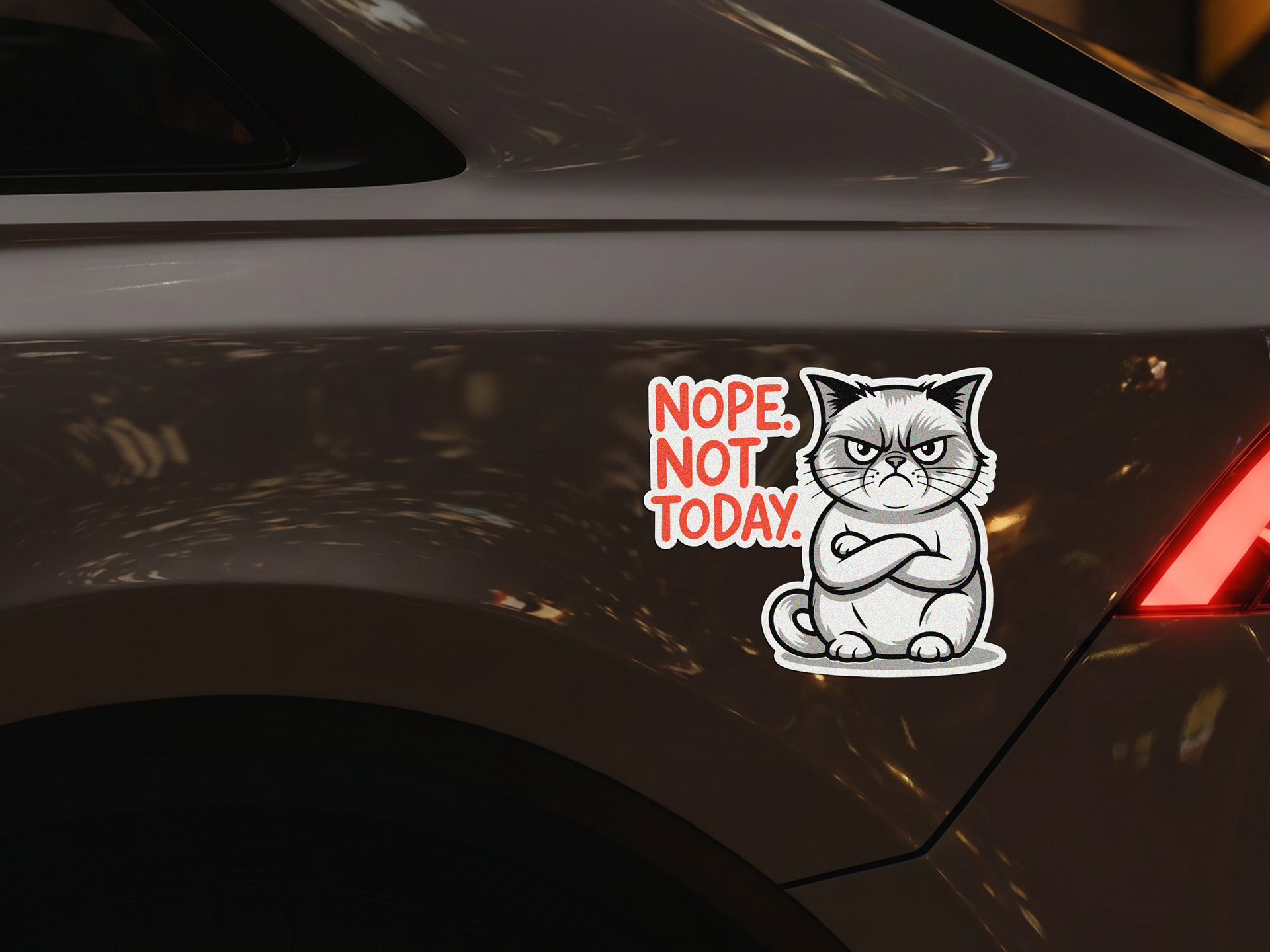 Reflector decal printed for car personalization.