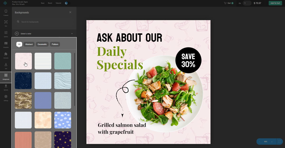 sign design available backgrounds screenshot sign-design-available-backgrounds-screenshot