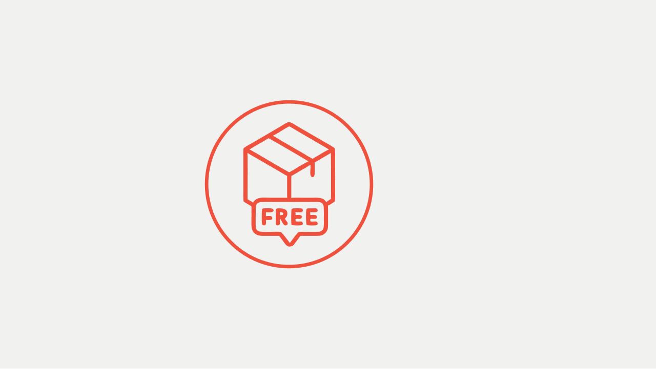 An icon of a package highlighting our free ground shipping service for qualified orders.