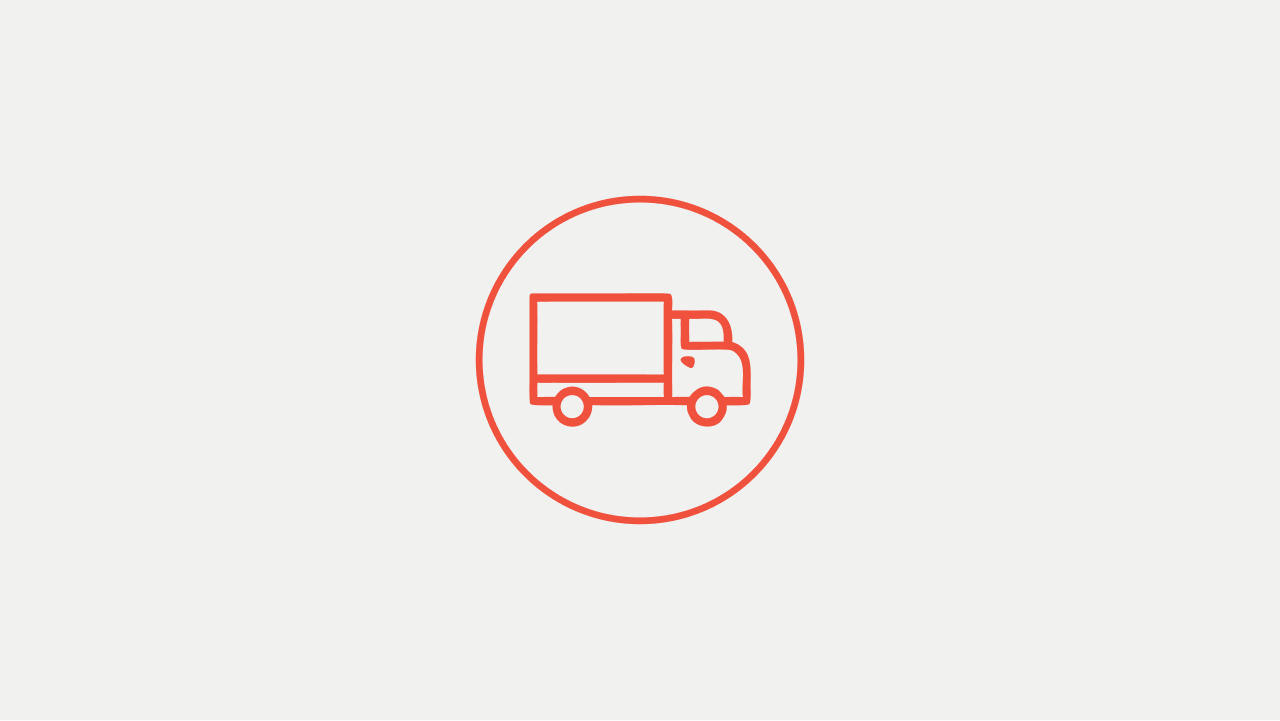 An icon of a truck highlighting our ground shipping services.