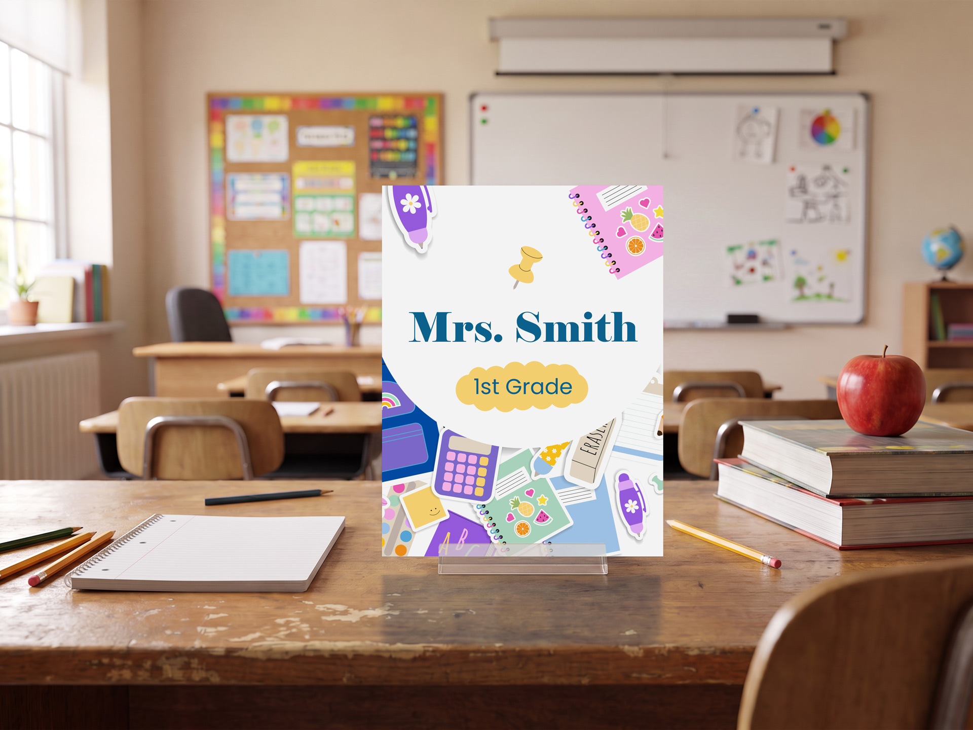 teacher-namplate-in-a-classroom