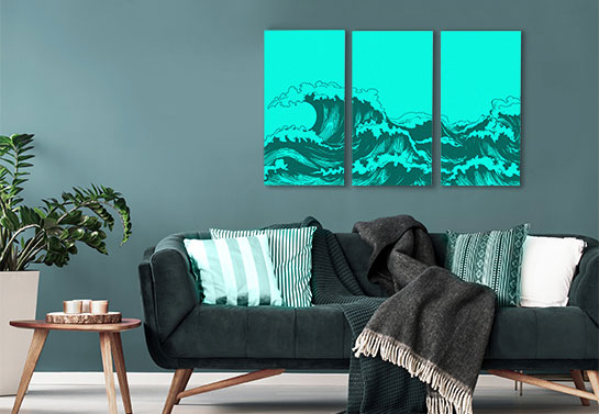 wave print canvas collage idea wave-print-canvas-collage-idea