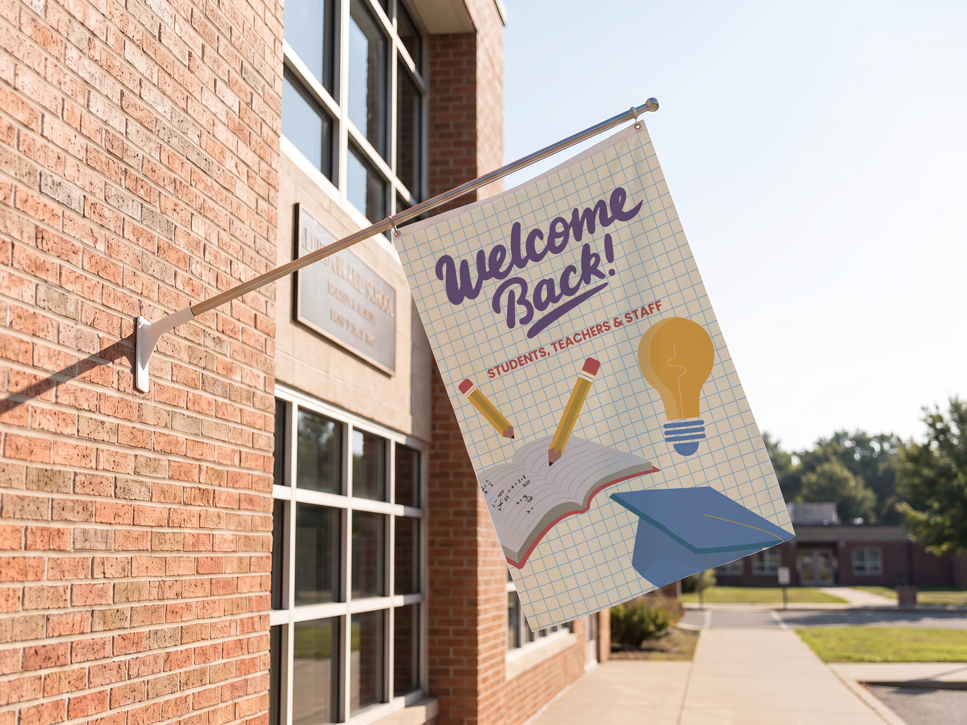 welcome-back-pole-flag