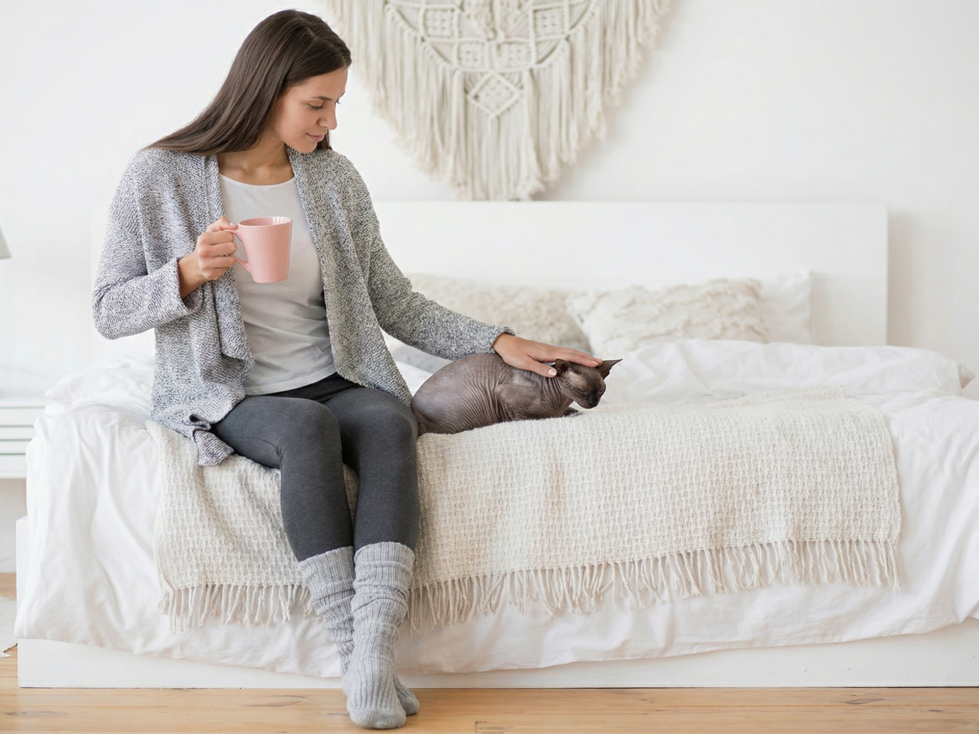 woman-in-cashmere-socks-with-cat
