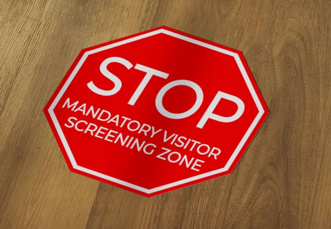 workspace screening zone sign workspace-screening-zone-sign
