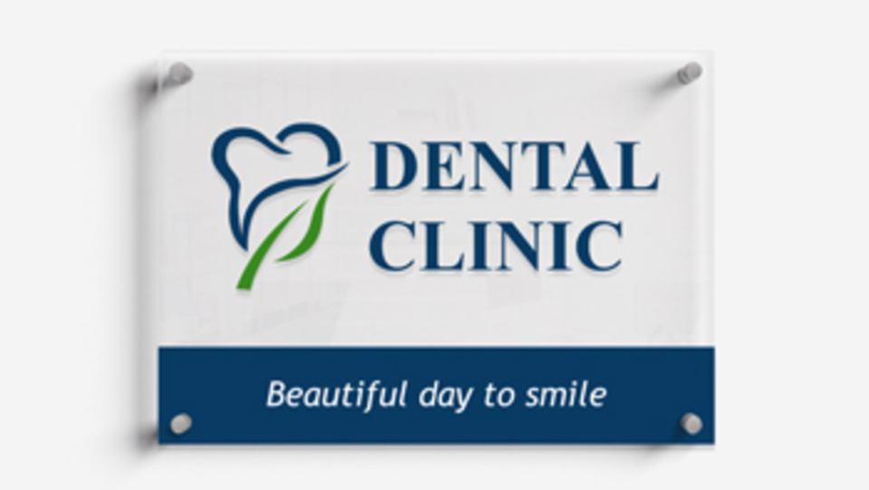 Clear Dental Clinic Acrylic Sign
