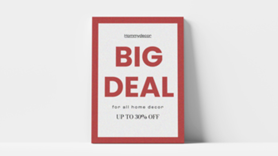 Red and White Foam Board Sign