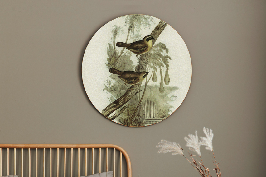 Birds on a Branch Wood Print Birds on a Branch Wood Print