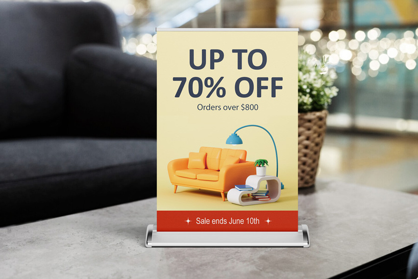 Sale Announcement Tabletop Retractable Banner Sale Announcement Tabletop Retractable Banner