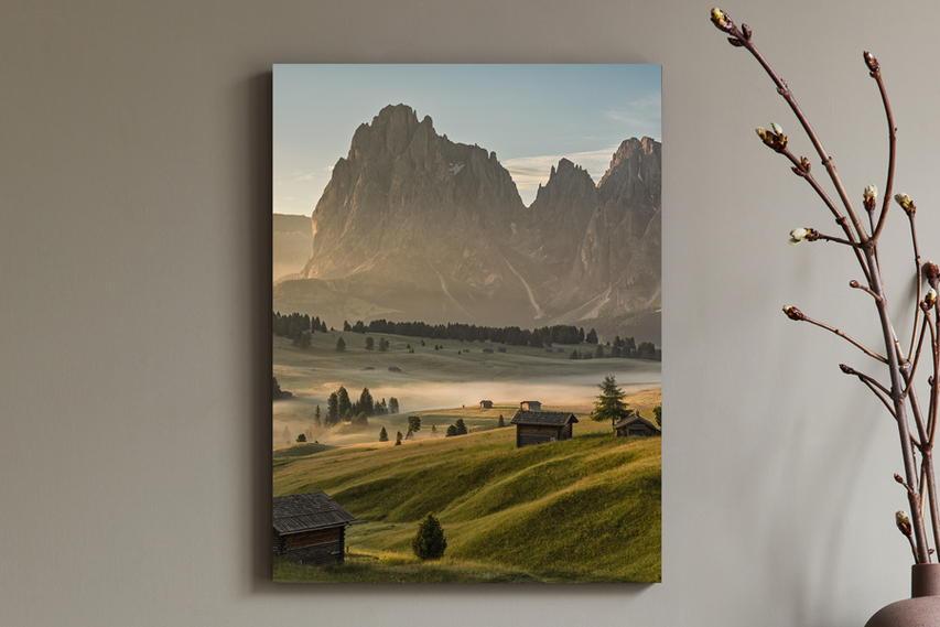 Village Landscape Wood Print Village Landscape Wood Print