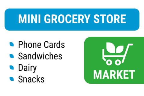 Grocery Market With Items on Sale Sign Template