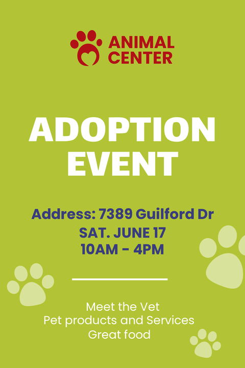 Animal Paws on Green Background Pet Adoption Sign Template