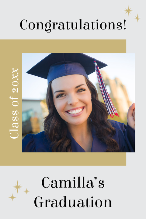 Congratulatory Graduation Photo Sign Template