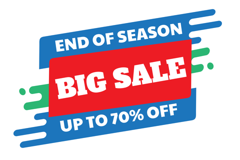 Red-Blue Typography End of Season Big Sale Sign Template