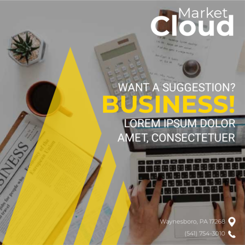 Editable Business Logo With Laptop Photo Sign Template