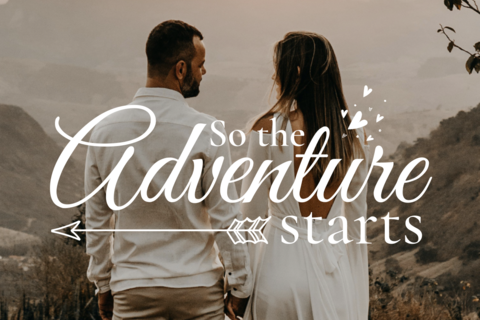 Wedding Photo of Couple With Quote Template