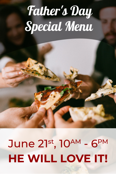 Photographic Father's Day Special Menu Sign Template