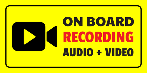 Yellow Audio and Video Recording Symbol Notice Sign Template